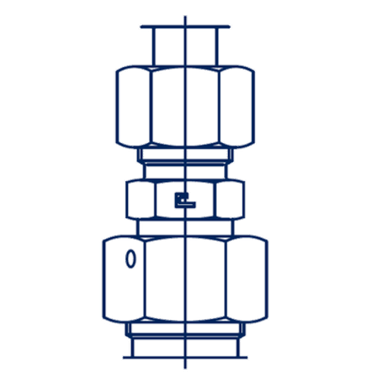Соединение PNF DL10 М16х1.5 DS06 M14x1.5 (корпус) CAST