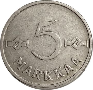 5 марок 1953-1962 Финляндия
