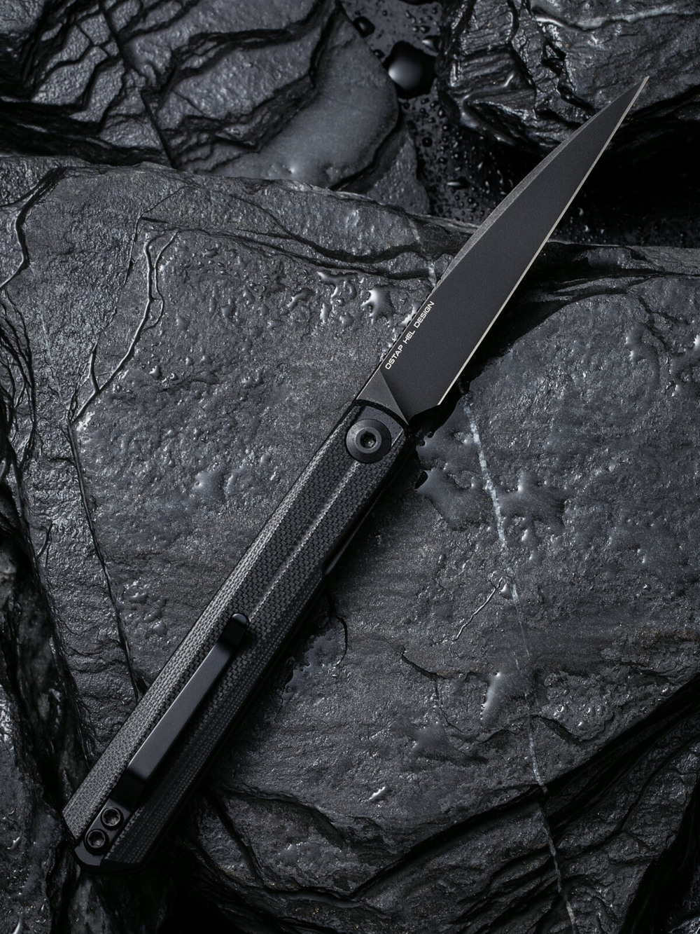 Складной нож CIVIVI Clavi сталь Nitro-V, рукоять с каменной отделкой G10 черная