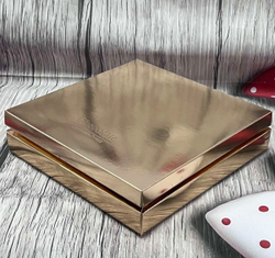 Коробка для конфет ПРЕМИУМ с логотипом "Chocolate Hand Made Sweets" 245*245*30 (25) (золото)