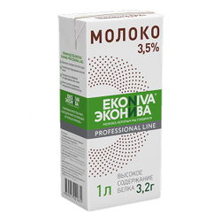 Молоко ультрапастеризованное 3,5% «ЭкоНива» ГОСТ - 1 л