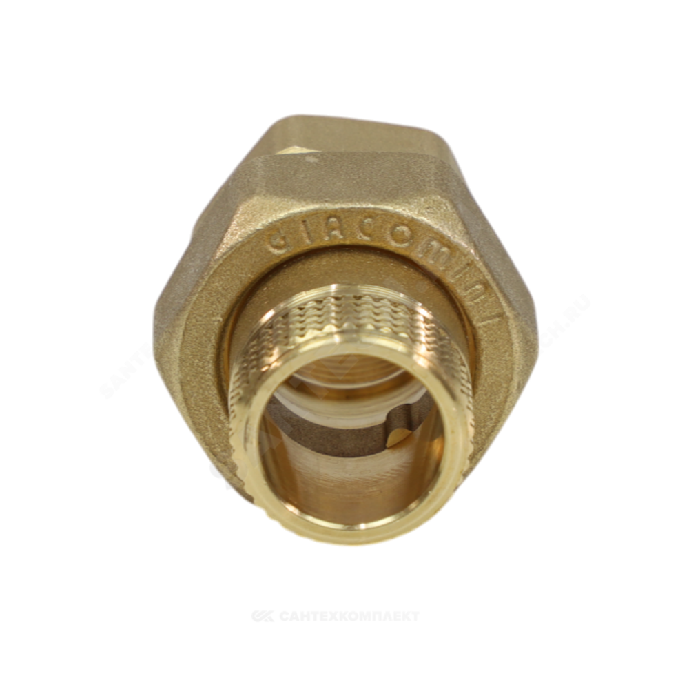 Соединитель латунь американка Ду 20 (3/4") прямой ВР/НР R18 Giacomini R18Y004