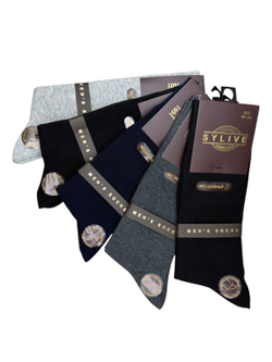 Мужские носки классической длины из хлопка набор 10 пар