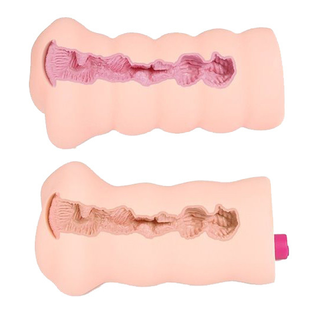 Телесный вибромастурбатор-вагина 20см Kokos Gloria Auto