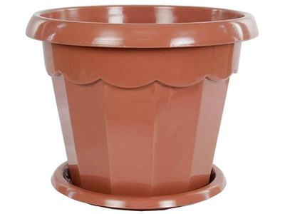 Горшок цветочный Гармония 2,5л с поддоном (коричневый)