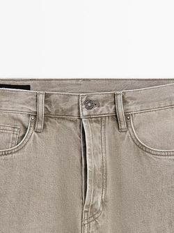 Massimo Dutti Джинсы прямого кроя, серо-зеленый
