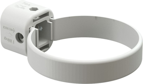 Хомут трубы ПВХ Docke белый