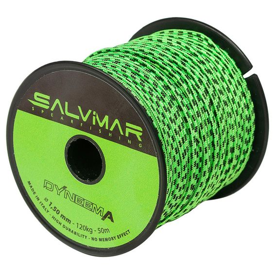 Линь Salvimar Dyneema зеленый ø1,5 мм 120 кг 1 метр (катушка 50 м)