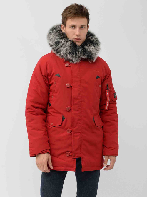 Мужская зимняя куртка (Красная) Т26