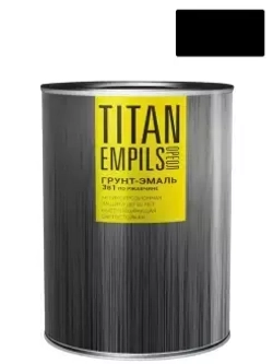 Грунт-эмаль для металлических поверхностей 3 в 1 Ореол Титан гладкая матовая чёрная RAL 9005 0,9 кг