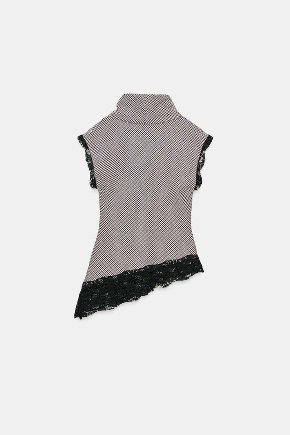 ZARA ДЛИННЫЙ АТЛАСНЫЙ ТОП С БАХРОМОЙ, ЧЕРНЫЙ