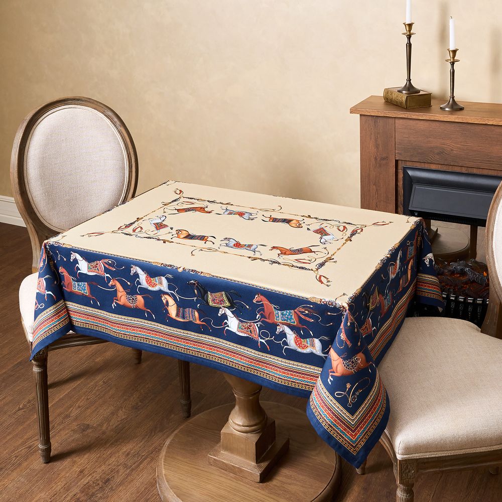 СКАТЕРТЬ "PASSAGE" 110Х140СМ ,БЕЖЕВЫЙ,100% ХЛОПОК С ПРОПИТКОЙ,ТВИЛ