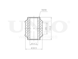 Сайлентблок внешний задней поперечной тяги UNIO RMP-20293