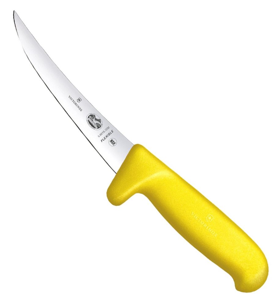 Нож Victorinox разделочный, лезвие 12 см прямое, желтый