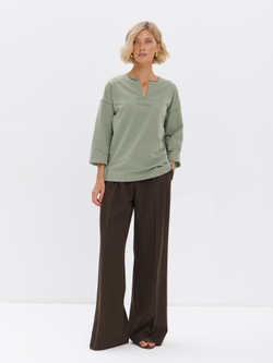 Джемпер с V-вырезом и рукавом 3/4