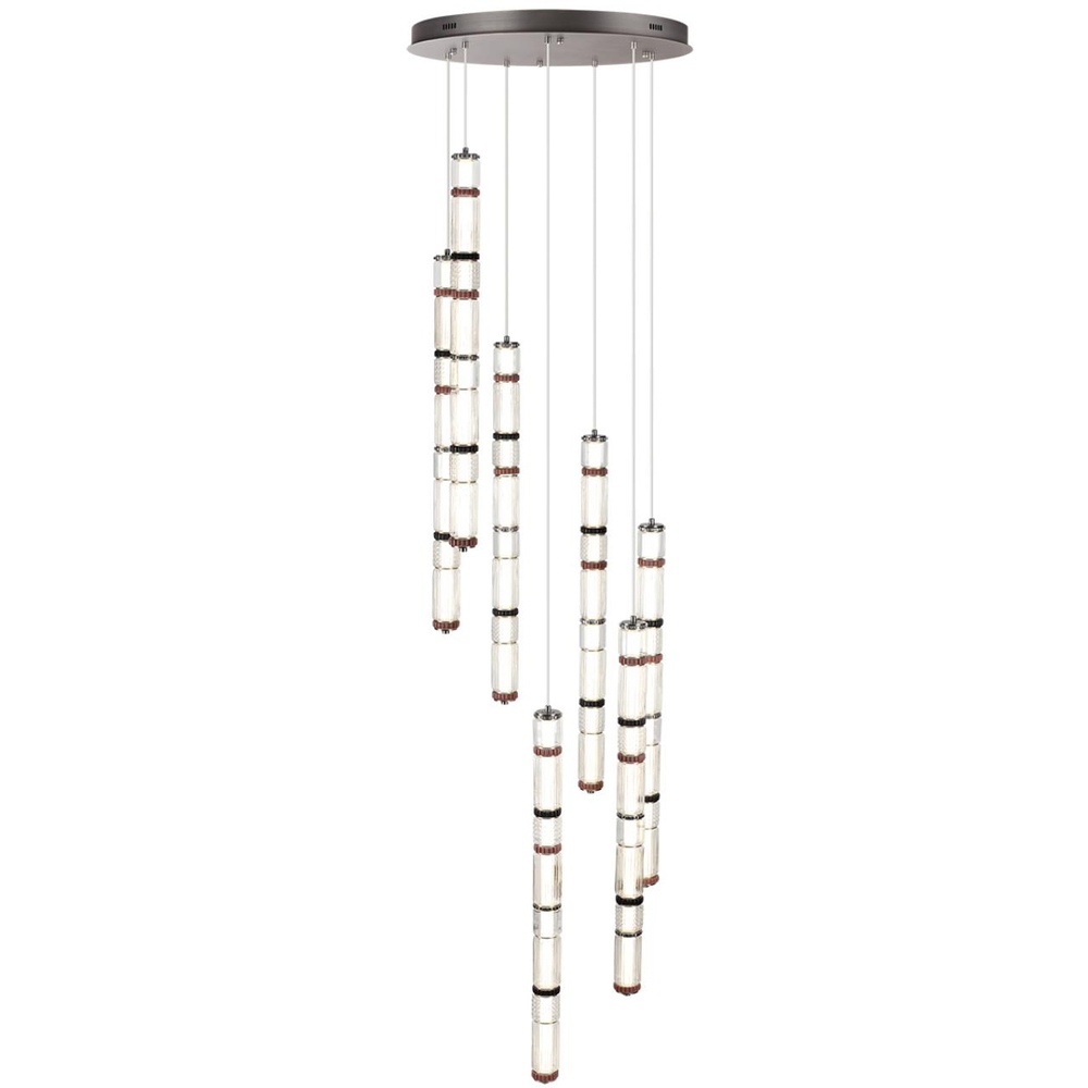 5456/210L ODL_EX Люстра каскадная LED 210W (30W*7) 4000K COLLIER L-VISION