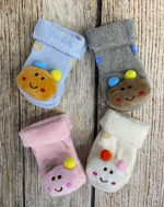 Носки детские "Alina - Мордочки" хлопок  Арт. H03 (Размер: 0-6 мес. )