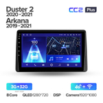 Teyes CC2 Plus 10.2" для Renault Arkana 2019-2021