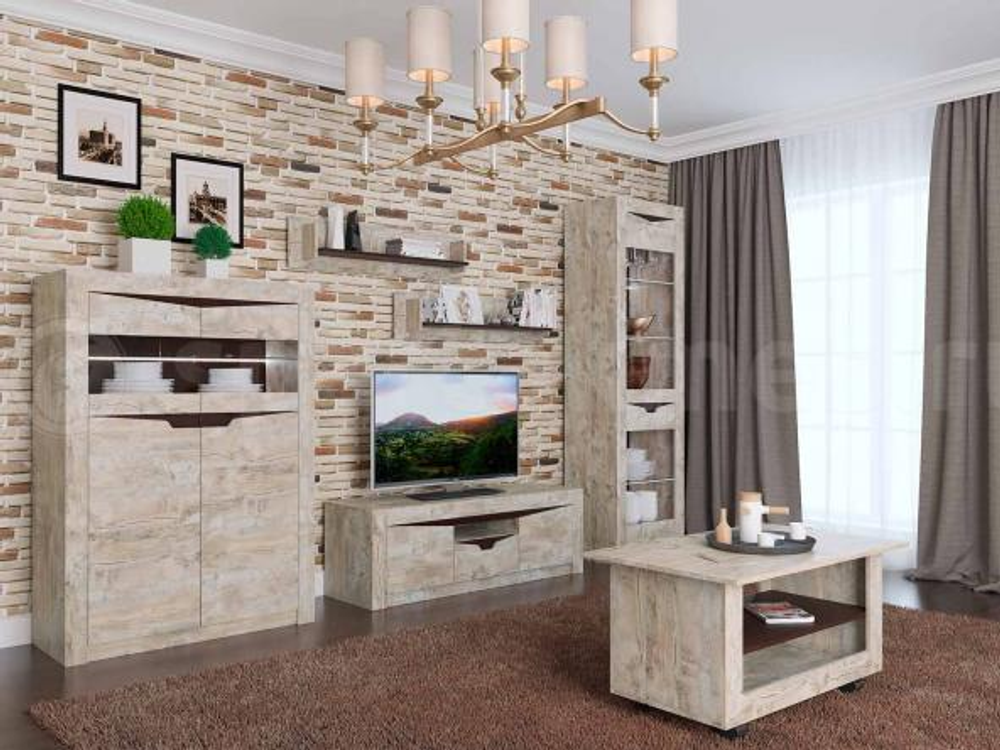 Тумба для ТВ Хилтон дуб юкон/гранж