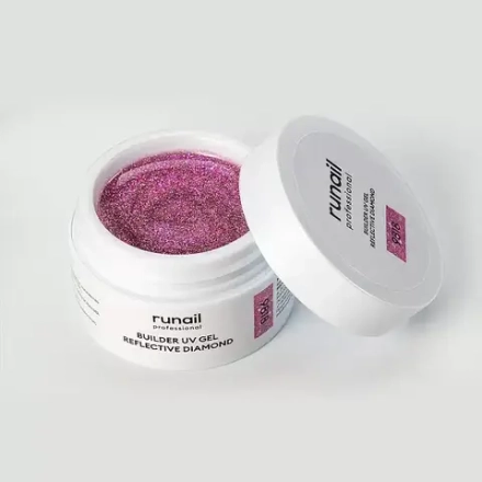 Runail Моделирующий УФ-гель светоотражающий №9818 BUILDER UV GEL REFLECTIVE DIAMOND, 15г