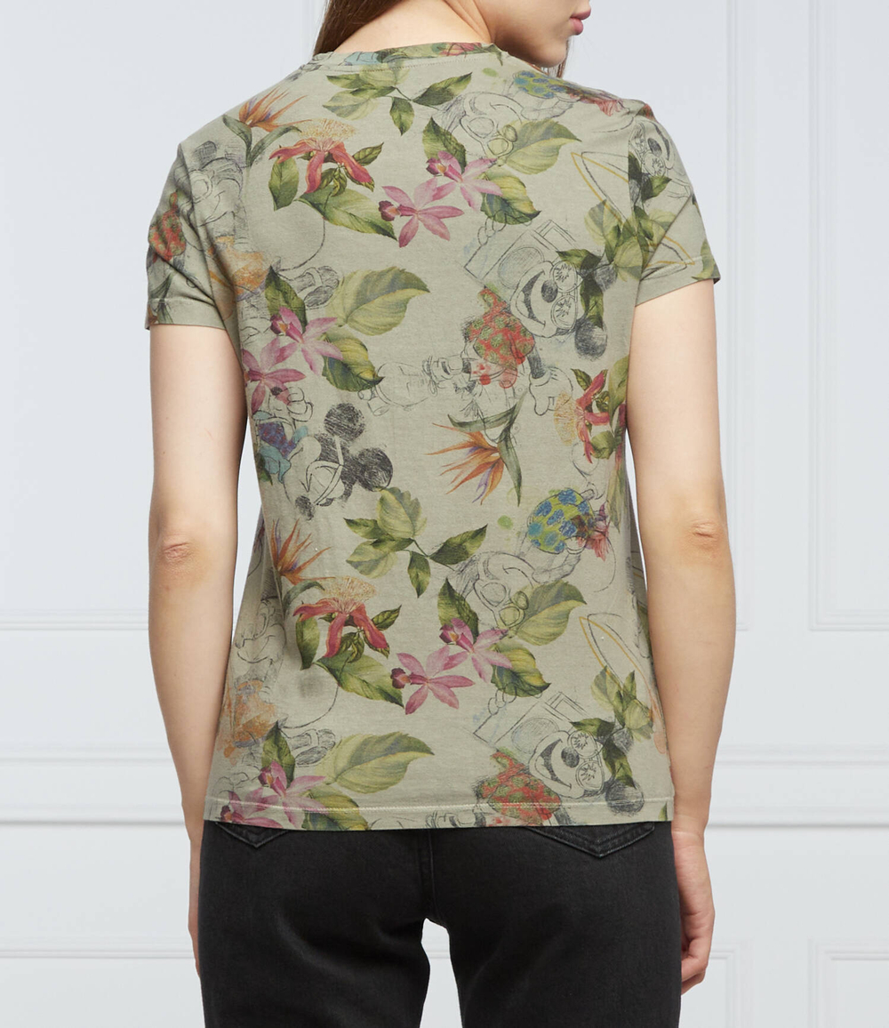 футболка mickey Desigual - оливковый(22SWTKBB)