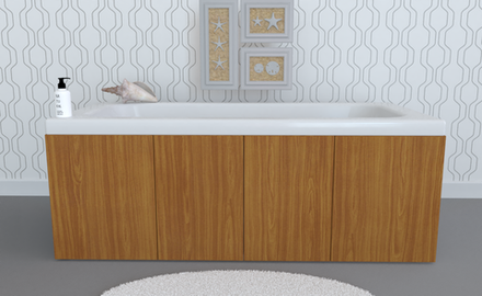 Экран под ванну комбинированный TR-9-410 вишня оксфорд