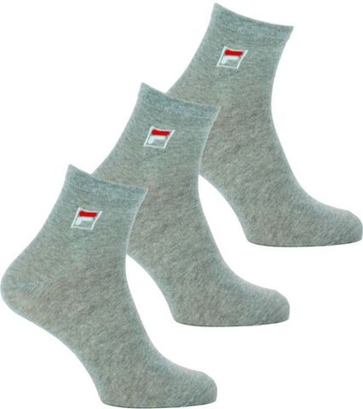 Теннисные носки Fila Quarter Plain Socks F9303 3P - Gray