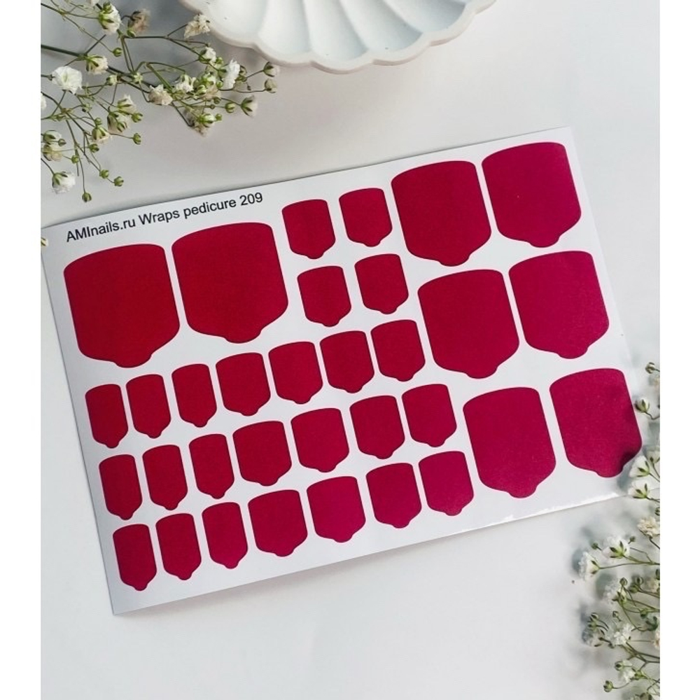 Aminails Wraps pedicure 209