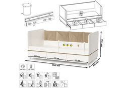 Комплект детской мебели Эльга белый шагрень / дуб белый комплектация 2