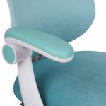 Кресло детское с подставкой для ног BRABIX "Sky MG-206", велюр, голубое, 533155