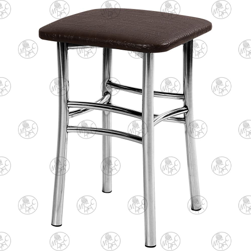 Табурет Квадрат Краска Хром, каркас СТ+Сидушка (квадрат ткань Велутто 07 категрия 2)