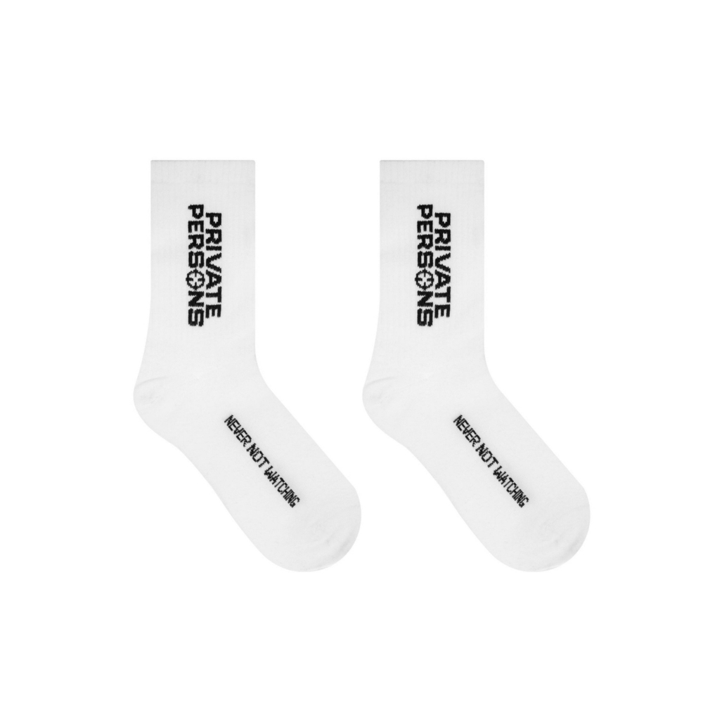 PP LOGO SOCKS WHITE