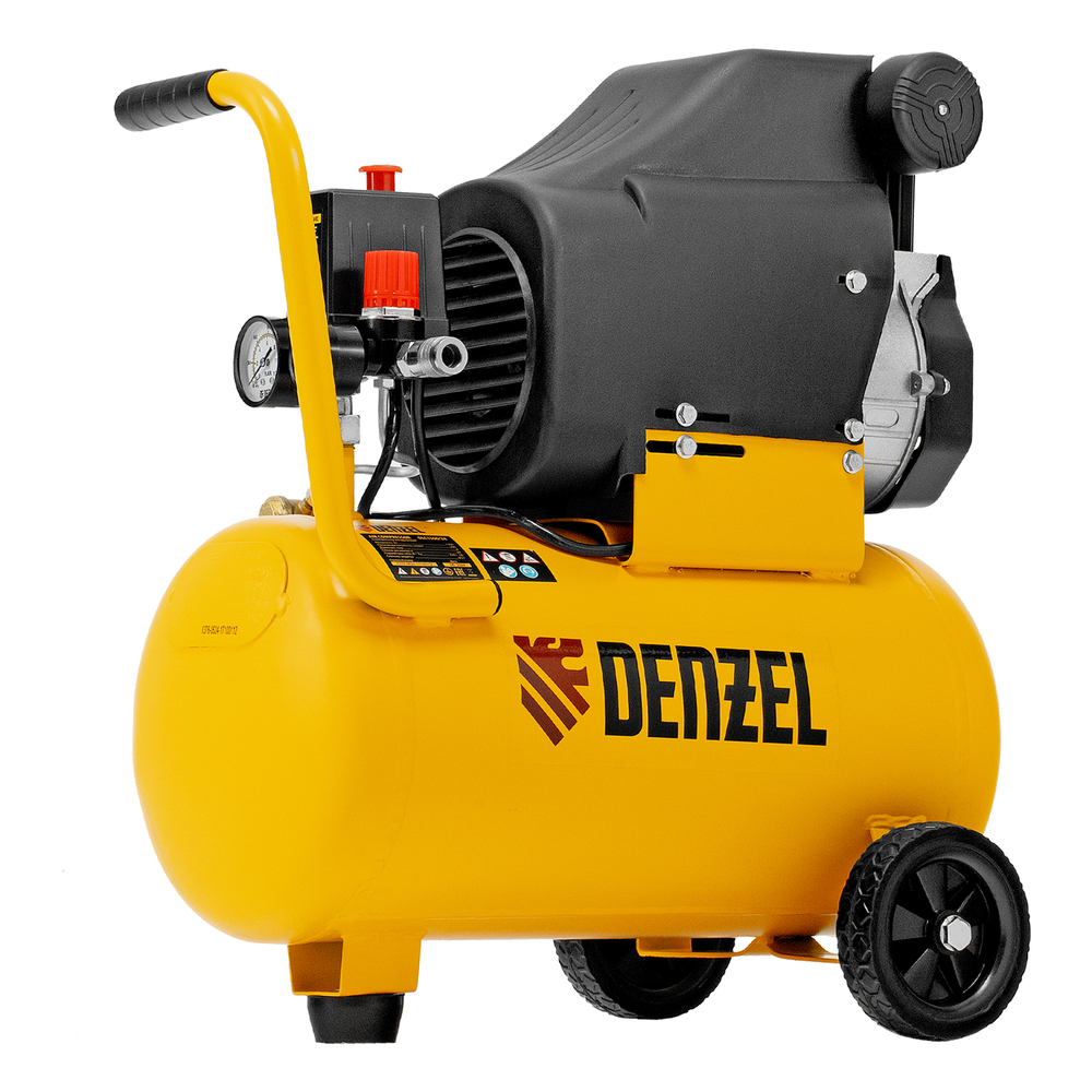 Компрессор воздушный DLC1300/24 безмасляный 1.3 кВт, 24 литра, 206 л/мин Denzel