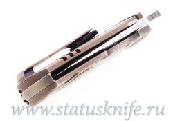 Нож TFK Little Bastard Damascus Kolesnikov carvingфотография - 8