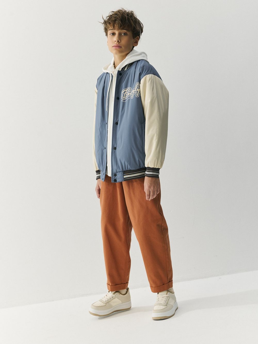 Бомбер с утеплителем "Деним" 7+