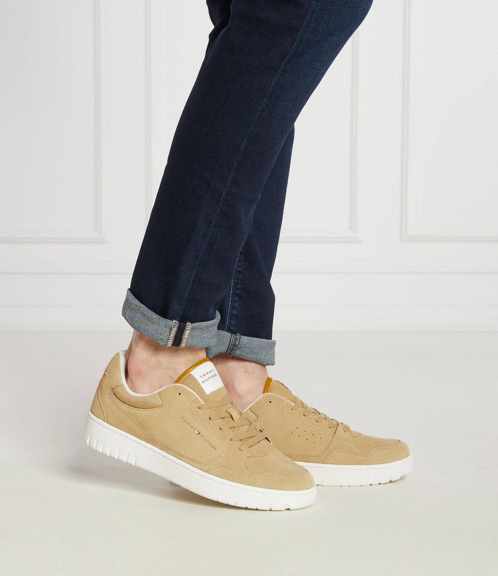 Кожаные кроссовки th basket Tommy Hilfiger - бежевый(FM0FM05071)