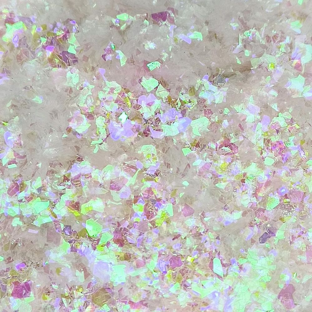 Хлопья белый хамелеон MixSomi-16 для дизайна ногтей, маникюра, бодиарта, макияжа...