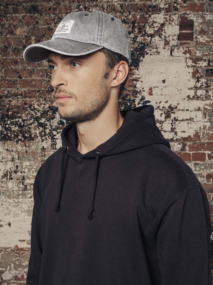 Бейсболка Alpha Industries Battlewash Cap Black (Черная)