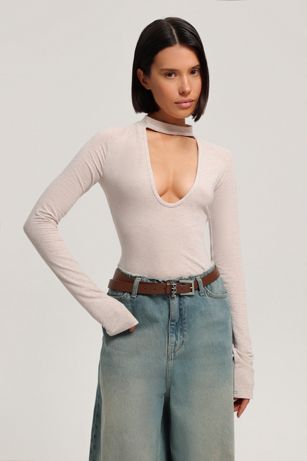 Лонгслив slim fit