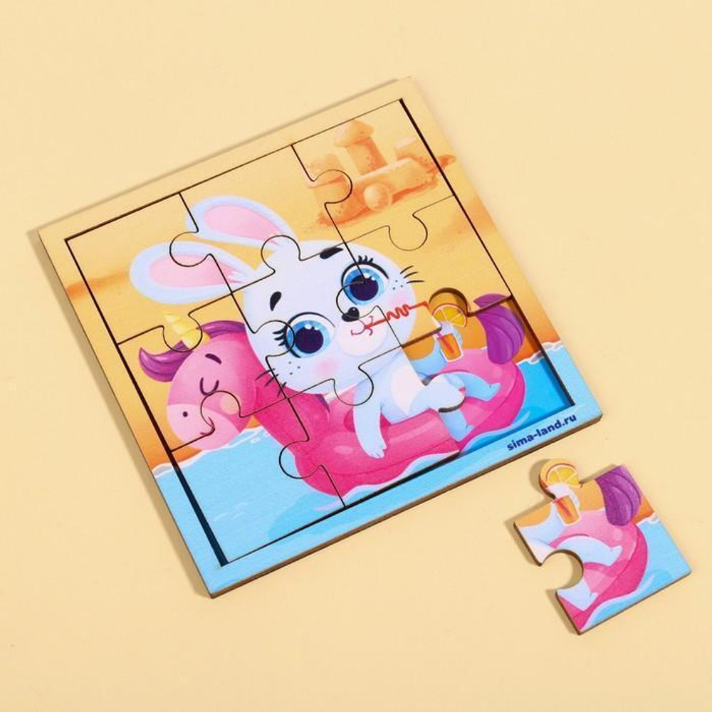 Головоломка-пазл в рамке. Игры в дорогу "Зайка" П 301 7811246 (Лесная мастерская)