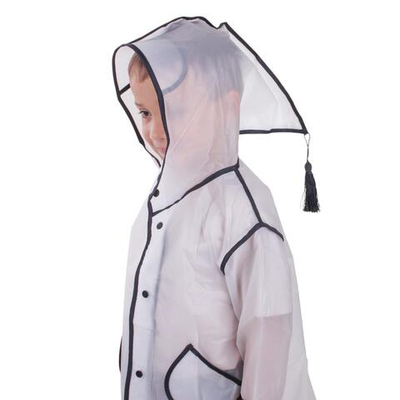 Дождевик с капюшоном, розовый, размер S