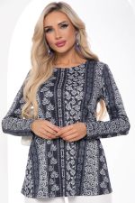 Джемпер "Авелин" (принт/темно-синий) Б8401 LT Collection (Акция)