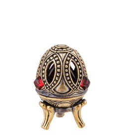 Народные промыслы AM-3789 Шкатулка «Яйцо» (латунь, янтарь)