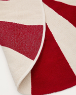 Ковер Wirla бежево-красный 100% хлопок Ø 100 см