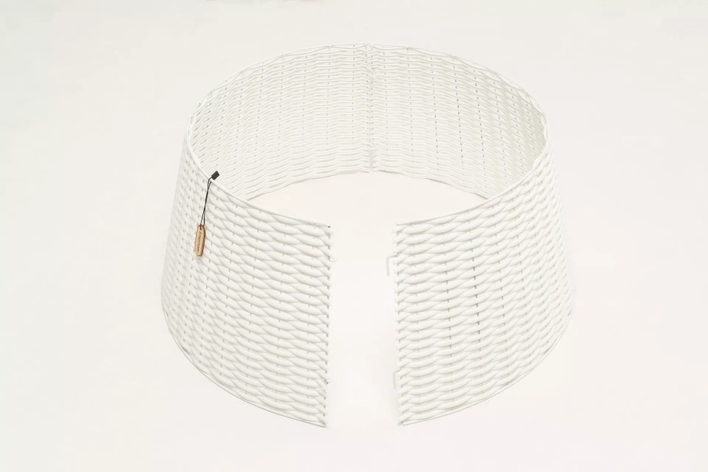 Корзина под елку Премиум Царская лоза 65*48*30 см., разборная, белый, ЕлкиТорг (65-220)