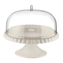 Блюдо для торта 30см Guzzini Tiffany молочно-белое