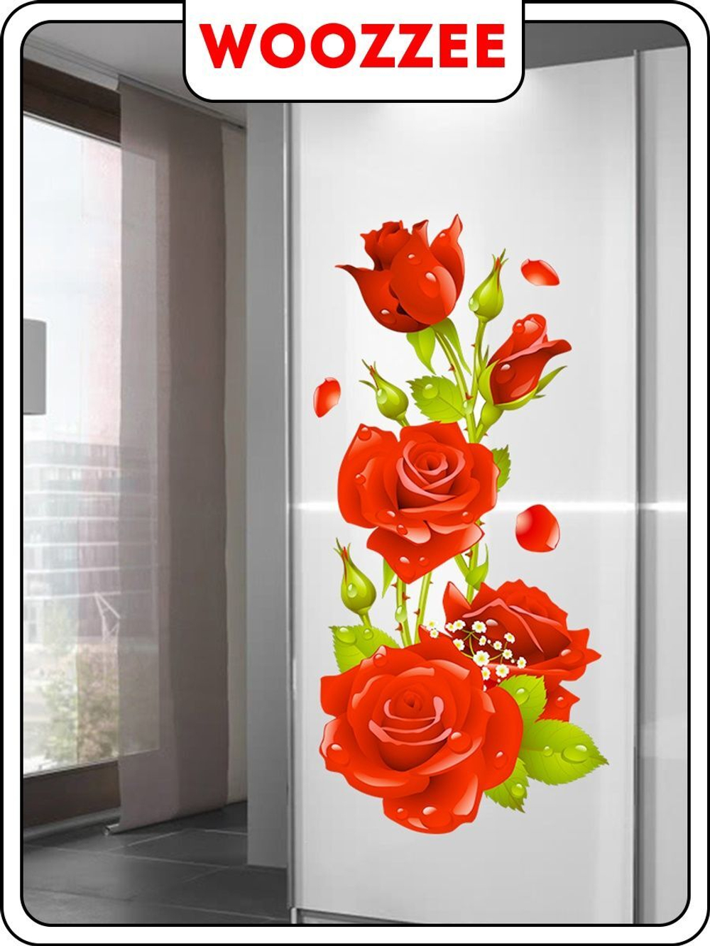 Наклейка декоративная "Букет роз"