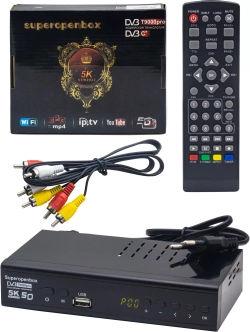 Приставка для цифрового телевидения Openbox T9000 PRO  металл DVB-T2/C  HDMI, 2*USB, RCA, БП внешний Металл