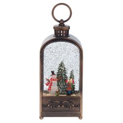GAEM Изделие декоративное "Фонарь" (подсвет, муз, вьюга, 3хААА н/п +USB), L10 W6 H27 см