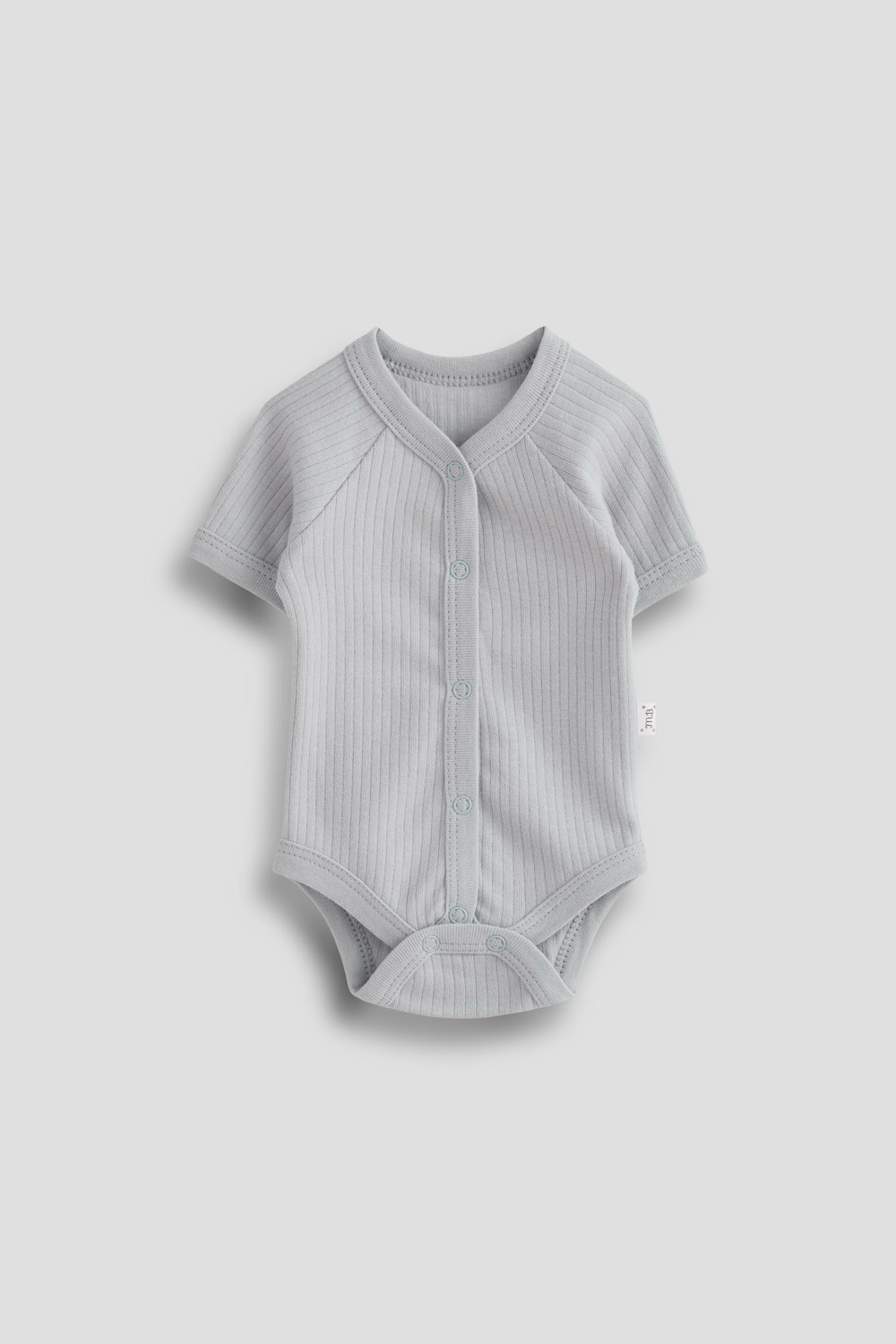 Боди с коротким рукавом на кнопках, Серый